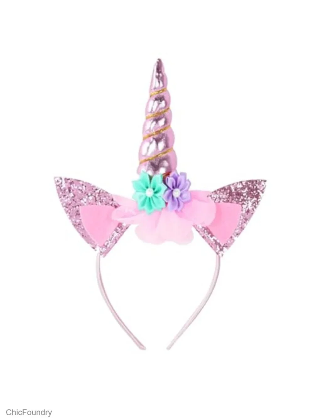 Unicorn Horn Headband Glitter Cute Hairband Birthday Party Cosplay Hair